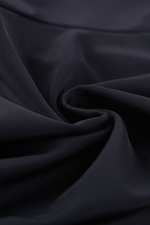 High Rise Ruched Side Tie Capri Leggings