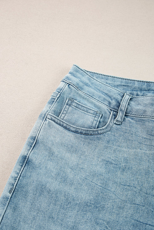 Acid Wash Denim Extra Wide Leg High Waist Jeans