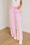 Acid Wash High Waist Uneven Raw Hem Denim Jeans