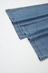 Acid Wash Pintuck Tie V Neck Denim Wide Leg Jumpsuit