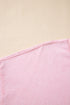 Acid Wash Star Applique Rolled Trim Pants Set
