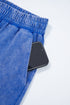 Acid Wash Star Applique Rolled Trim Pants Set