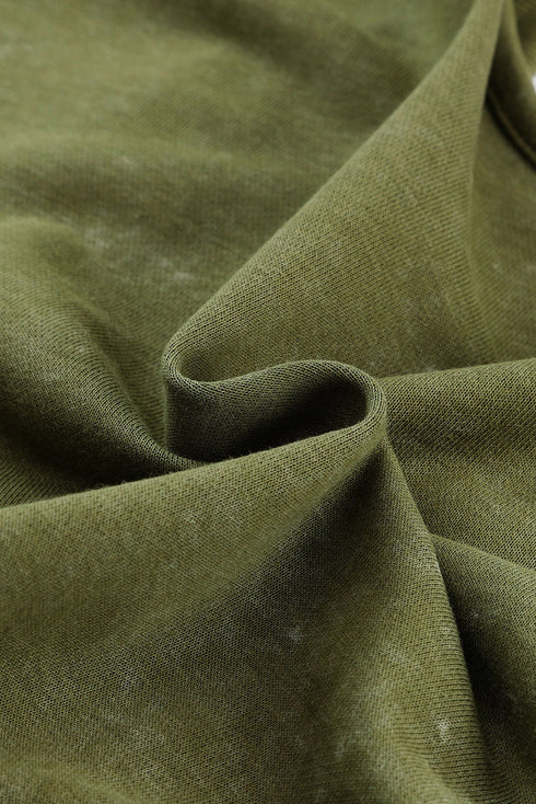 Acid Wash V-shape Open Back Sweatshirt