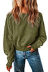 Acid Wash V-shape Open Back Sweatshirt