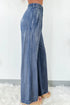 Acid Wash Wide Leg High Rise Denim Jeans