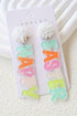 Acrylic Beaded Letter Graphic Statement Drop Earrings