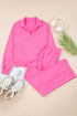 Active Collared Pullover And Central Seam Pant Set