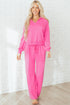 Active Collared Pullover And Central Seam Pant Set