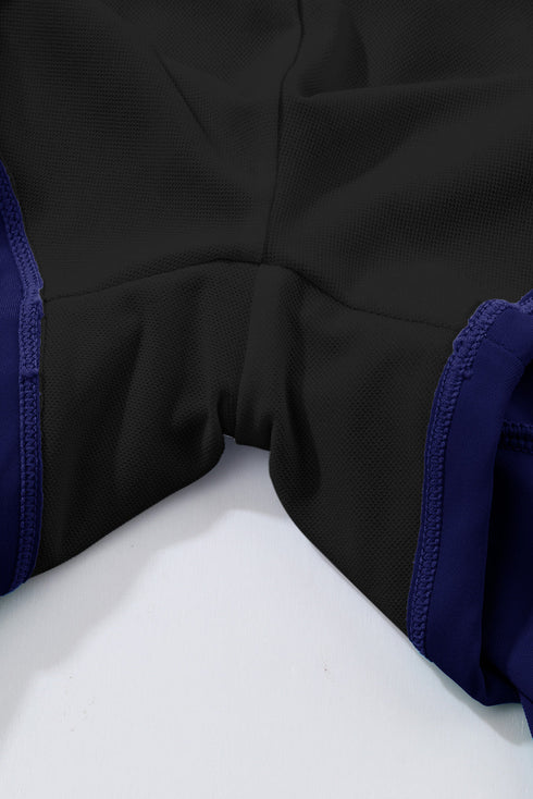 Active Drawstring Elastic Waist Lined Ruffle Shorts Swim Bottoms