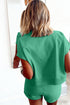 Active Loose Tee Drawstring Two Piece Short Sets