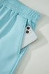 Active Mock Neck Half Sleeve Short Loungewear Set