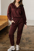 Active Solid Cropped Hoodie Drawstring Jogger Pant Set