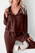 Active Solid Cropped Hoodie Drawstring Jogger Pant Set