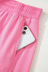 Active Solid Ribbed Tank Wide Leg Sweatpants Pant Set