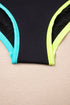 Active Textured Floral V Neck Crisscross Backless Tankini
