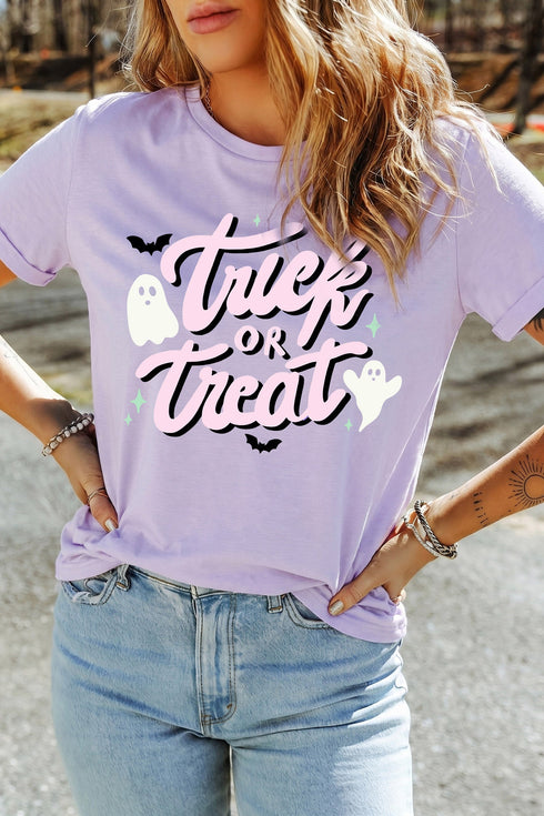 Polyester Cotton Slogan Graphic Round Neck Tee