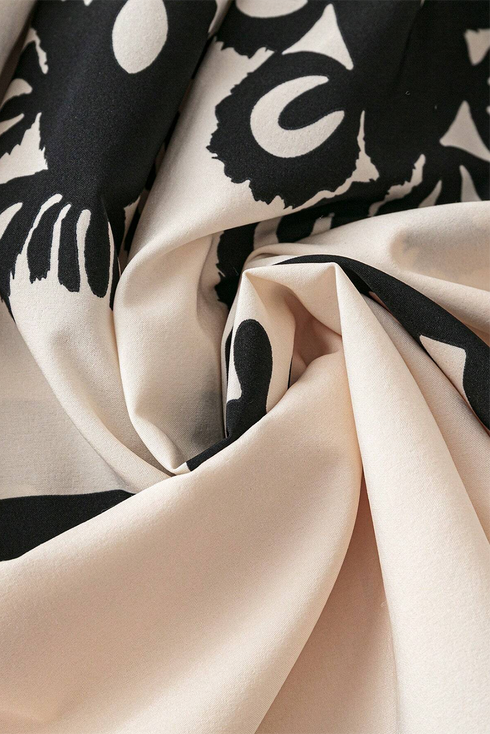 Abstract Print Fringe Tassel Bohemian Western Mini Dress