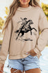 Cowboy Rodeo Western Graphic Mock Neck Sweatshirt