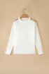 Lace Patchwork Round Neck Long Sleeve Top