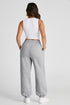 Cotton Polyester Blend Crisscross Elastic Waist Pants