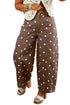 Tailored Seam Polka Dot Print Barrel Jeans
