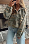 Western Print Sherpa Fleece Pullover Long Sleeve Sweatshirt