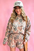 Howdy Camouflage High Neck Long Sleeve Short Set