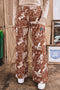 Western Print Motif Shift Silhouette Denim Jeans
