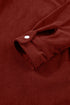 Adjustable Cuff Long Sleeve Plain Corduroy Shirt