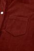 Adjustable Cuff Long Sleeve Plain Corduroy Shirt