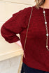 Adjustable Cuffs Round Neck Shift Tunic Blouse
