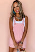 Adjustable Knot Strap Utility Pocket Denim Romper