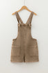 Adjustable Knot Strap Utility Pocket Denim Romper