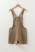 Adjustable Knot Strap Utility Pocket Denim Romper