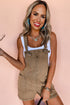 Adjustable Knot Strap Utility Pocket Denim Romper