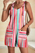 Adjustable Straps Pocketed Textured Romper