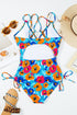 Adjustable Straps Ribbed Knit One Piece Swimsuit