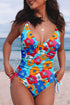 Adjustable Straps Ribbed Knit One Piece Swimsuit