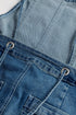 Adjustable Tie Strap Cropped Wide Leg Denim Jumpsuit