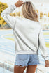 Polyester Mock Neck Graphic Print Reversible Sweatshirt