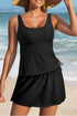Empire Waist Ruched Side Tie Tankini Set