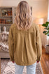 Metal Button Front Long Sleeve Collar Denim Jacket