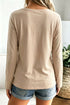 Polyester Applique Patchwork Long Sleeve Shift Top