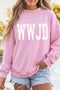 Polka Dot Letter Print Mock Neck Pullover Sweatshirt
