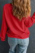 Patchwork Cow Print Drop Shoulder Western Graphic Sweatshirt
