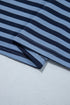 Striped Long Sleeve Drawstring Waist Coordinated Pant Set