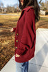Oversized Fit Button Front Unpatterned Knit Cardigan
