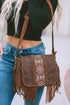 Western Aztec Bohemian Tassel Pu Leather Shoulder Bag