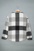 Paneled Pocketed Button Down Long Sleeve Plaid Shacket