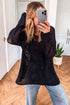 Airy Open Knit Slouchy Drop Shoulder Long Sleeve Pullover Sweater